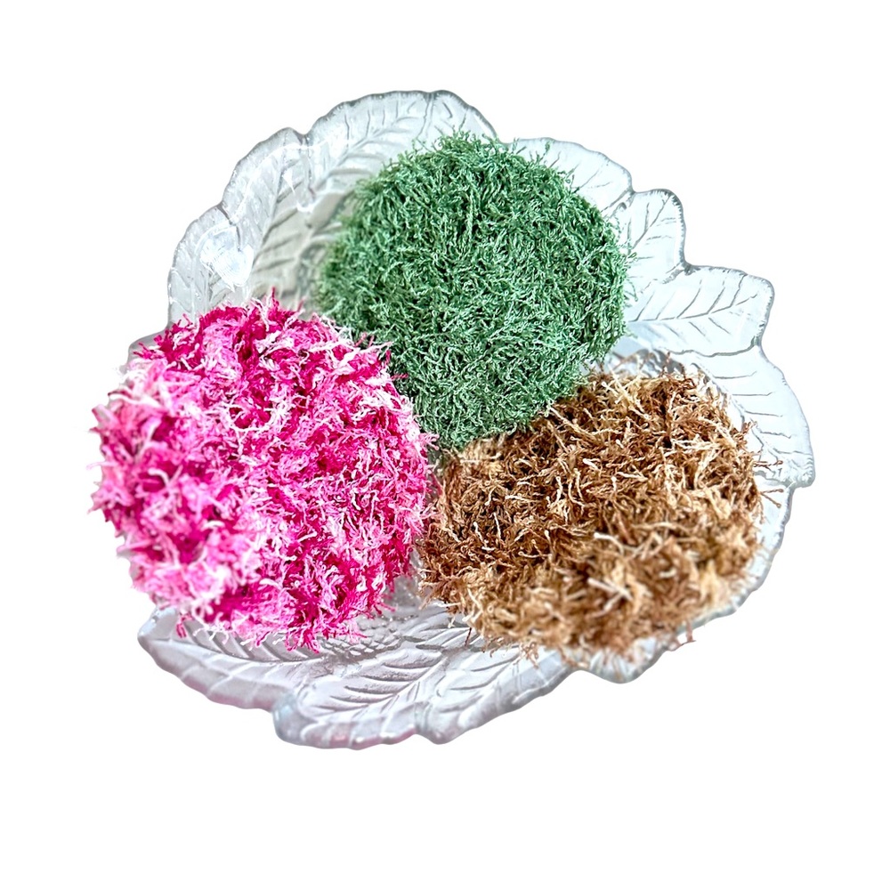 Hand Crafted Colorful Reusable Kitchen Dish Scrubbing Pads Crochet Polyester